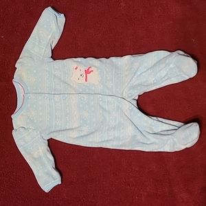3 for $15 Baby Girl Carters 0-3  blue snowflake onesie with polar bear